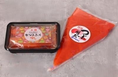 かねふく (無着色)辛子明太子170g(一本物)とチューブ明太子 バラ子 セット (大牟田市)