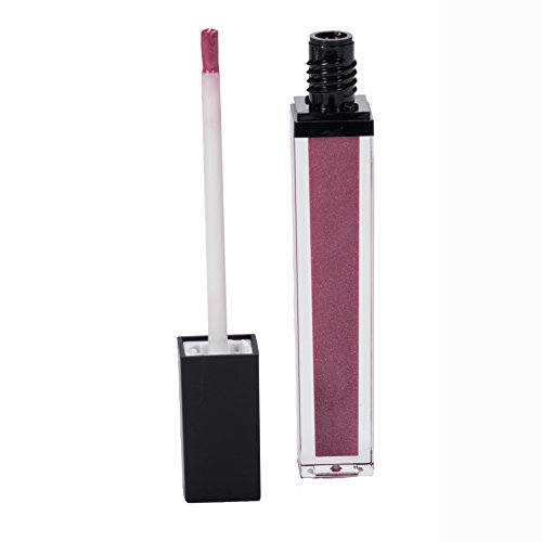 Moisturizing Lip Gloss: Lucite Square Bottle with Black Matte Cap and Brush Applicator Set - Clear, Natural, and Sensational Look - Women and Girls. By Jill Kirsh Color (Diamond Lilac)