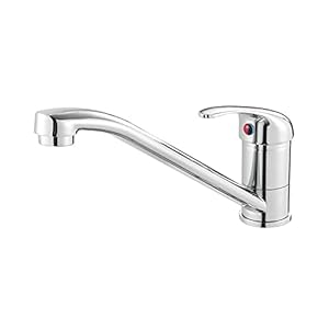 Rubinetto Miscelatore Monocomando Cucina, Lavello, Cromato ANMECS 360 °Girevole Rubinetto da Cucina Acqua Fredda e Calda