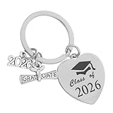 IMIKEYA Schlüsselanhänger Jahrgang für Schulabschluss aus Edelstahl Abriebfest Kompakt als Geschenk für Absolventen Befestigen an Rucksäcken