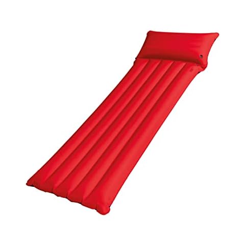 Happy Pople 78035 - Liegematratze PVC - mit Mikrofaserbeschichtung für den Pool Camping Wasserliege Luftmatratze mit Beschichtung Outdoor Strandliege Lounge aufblasbar 196 x 72 cm Cover