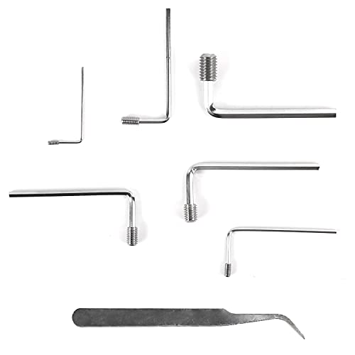 540 Stück Edelstahl Madenschrauben, M2/3/4/5/6/8 Innensechskant Gewindestifte mit 6 Schraubenschlüsseln und 1 Pinzette für Befestigung von Maschinenteilen