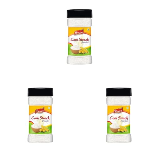 Image of Desire Baker's Corn Starch - 200g | Gluten-Free Cornflour for Baking, Sauces, Gravies, and Puddings | Premium Thickening Agent (Pack of 3)