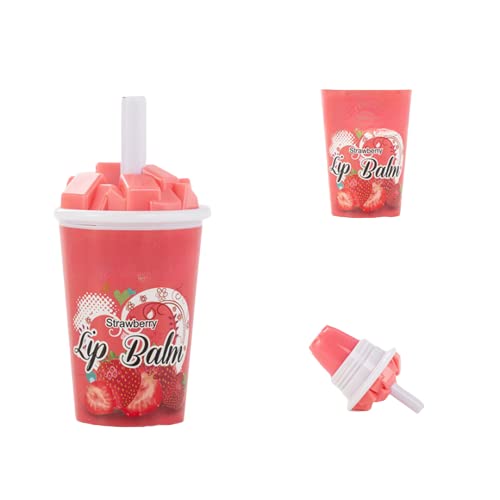 Ice Cream Fruit Juice Shape Lip Balm Moisturizing Hygienic Lipstick Durable Therapy Repair Cracked Dry Lips Hydrating Lip Balm (Strawberry)-picture-44