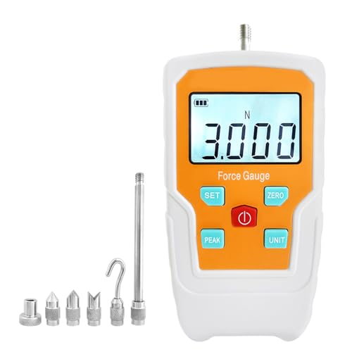 Digital Force Gauge Push and Pull Meter Dynamometer Tension Pressure Tester Thrust Meter Compression Load Plug Force Destructive Tests 3N/0.3kg/0.65lb