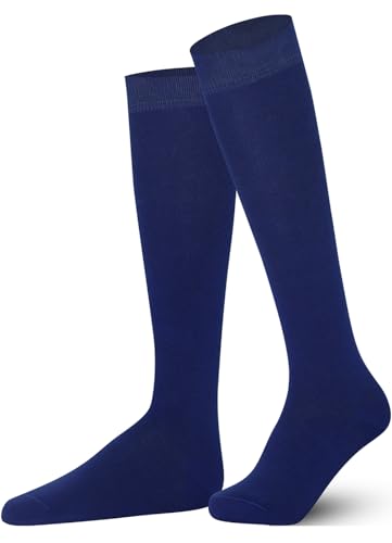 Image of Mysocks Knee High Socks for Women Men Combed Cotton Seamless Toe Tall Long High Socks
