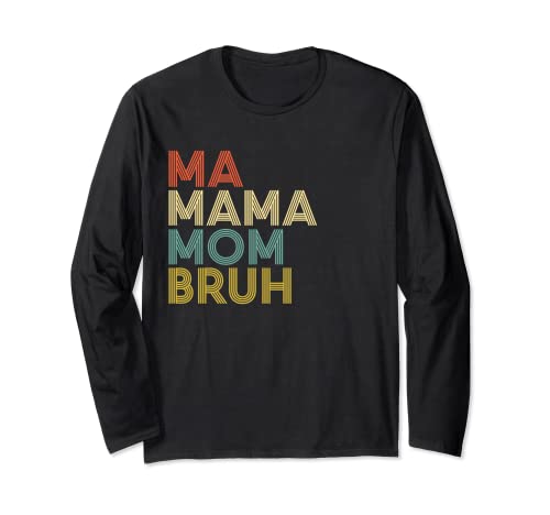 Ma Mama Mom Bruh Retro Mothers Day 2023 Happy Mothers Day Maglia a Manica