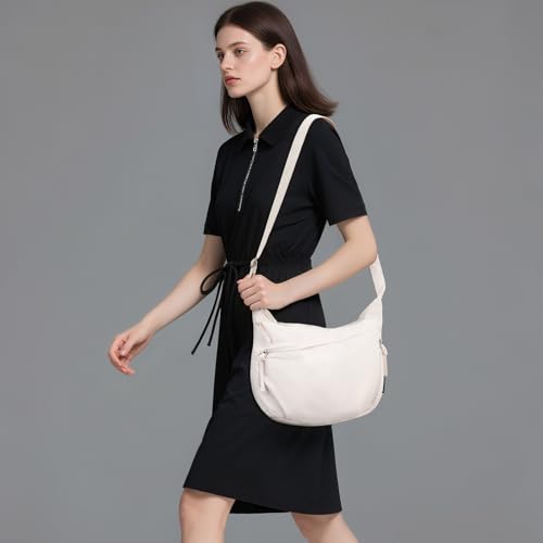 Polyester Crescent Casual Crossbody Bag for Women, Shoulder Tote Handbag Sling Dumpling Purse Bag for Outdoor Travel2