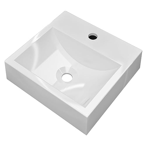 Cuba Pia para Banheiro de Apoio 32x30cm Quadrada Branca Topázio Beltempo