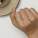 VOROCO Leaf 925 Sterling Silver Ring Adjustable Fashion Sparkling Cubic Zirconia Stackable Ring for Women Jewelry (silver)