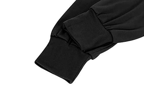 Eledobby Donna Felpa Leopardata Baggy Manica Lunga...