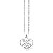 Produktbild Thomas Sabo Damen-Kette mit Anhänger "Herz Ornamentik" 925 Silber Diamant (0.2 ct) weiß 0.1 cm - D_KE0018-725-21-L45v
