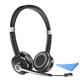 【Tecnología Bluetooth5.0】Los auriculares Bluetooth YUWAKAYI con micrófono y tecnología Bluetooth 5.0 tienen señales de Bluetooth más fuertes, transmisión de dispositivo más rápida y estable, la distancia más larga para conectarse al dispositivo puede alcanzar los 49 pies/15 m. Este auricular se puede emparejar fácilmente con varios dispositivos como teléfono móvil, iPad, ordenador portátil, etc. Su función de conexión multipunto hace que pueda emparejar 2 dispositivos a la vez.