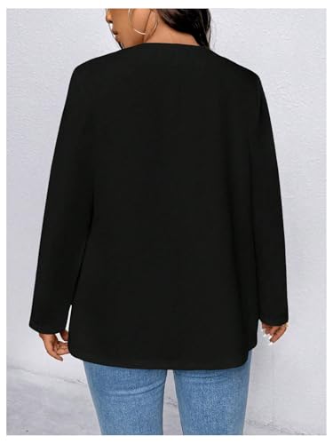 SOLY HUX Women's Plus Size Blazer Open Front Long Sleeve Work Office Casual Jacket2