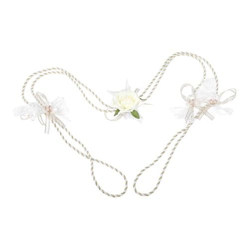 Healeved Lazo de Boda Rosa Dorado Tradicional Católico para Ceremonia Nupcial Cuerda de Oración para Ritual Occidental Adorno Único para Boda Interior y Exterior 1 Pieza