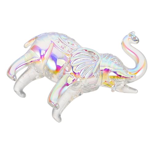 lurrose 水晶象置物 手彫り細工の象彫刻 風水インテリア彫像 リビング オフィス装飾 贈り物になホームデコ