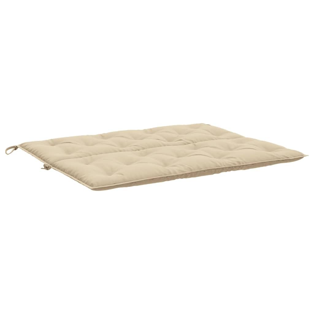 Cuscino per panca da giardino beige, in tessuto Oxford, 120 x (50+50) x 7 cm, imbottito, con lacci antiscivolo, per balcone, terrazza, sedia da giardino, per esterni e interni, comodo cuscino