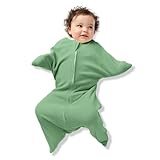 SleepingBaby Zipadee-Zip Transition Swaddle - Cozy Fleece Wearable Blanket with Two-Way Zipper for Baby Sleep - Fleece Basil, Large (12-24 Month)