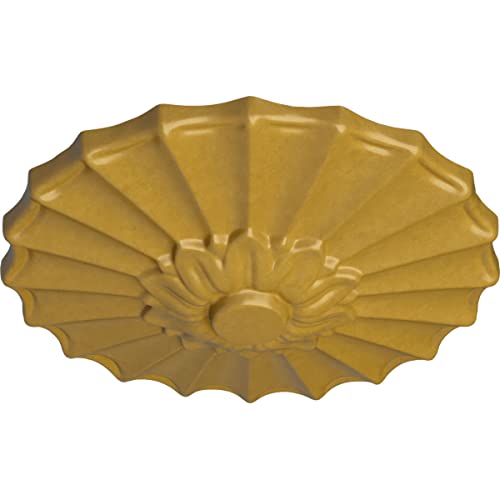 Image of Ekena Millwork CM09SHIGS 9 inchOD x 1 3 /8 inchP Shakuras Ceiling Medallion Fits Canopies Up to 1 3 /8 inch, Iridescent Gold