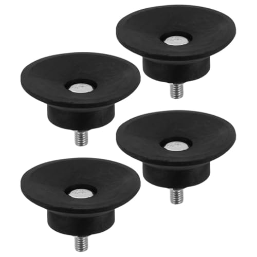 Ciieeo 4pcs M8 Threaded Rubber Anti-Vibration Foot Pads, Shock Absorbing Rubber Isolator Mounts for Furniture and Air Compressor Leveling, Non-Slip Vibration Dampers