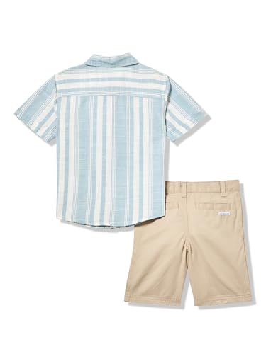 Image of Calvin Klein Boys' 2-piece Set, Short Sleeve Woven Shirt With Shorts