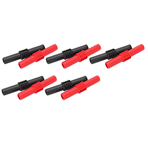 Generic バナナプラグ、スピーカーバナナプラグU22 4mmバナナプラグカプラーPVCエクステンダーアダプター10pcs電気テスト用バナナプラグ42mm