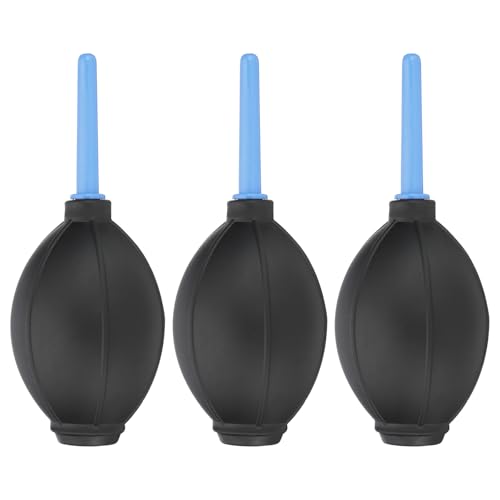 PATIKIL Soft Tip Air Blower Dust Blaster, Bulb Air Pump Dust Blower Cleaner Cameras Sensor Lens Cleaning Tool for DSLR, SLR Camera Keyboards Automobiles Fans, Blue 3Pcs