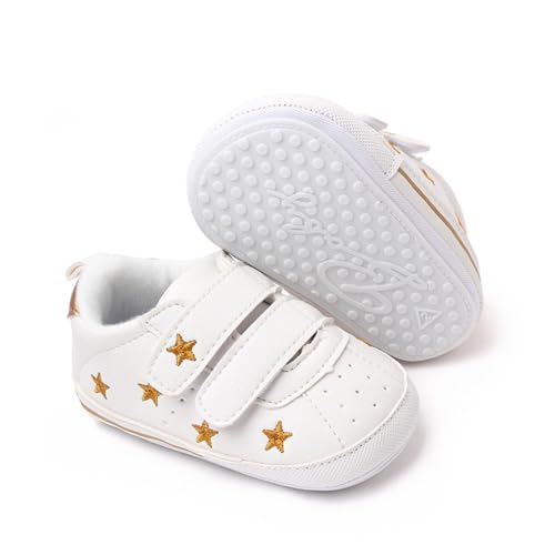 Image of Clowora Baby Boys Girls Shoes Non-Slip Rubber Sole Sneakers Infant First Walking Toddler Crib Shoes Newborn Loafers Flats.