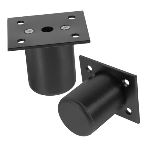 Hemobllo 2 Piezas Patas Ajustables de Aluminio para Muebles Pies Resistentes para Sofá Silla Aparador y Mesa Soporte Duradero con Altura Regulable de Unidades Color Negro Arena