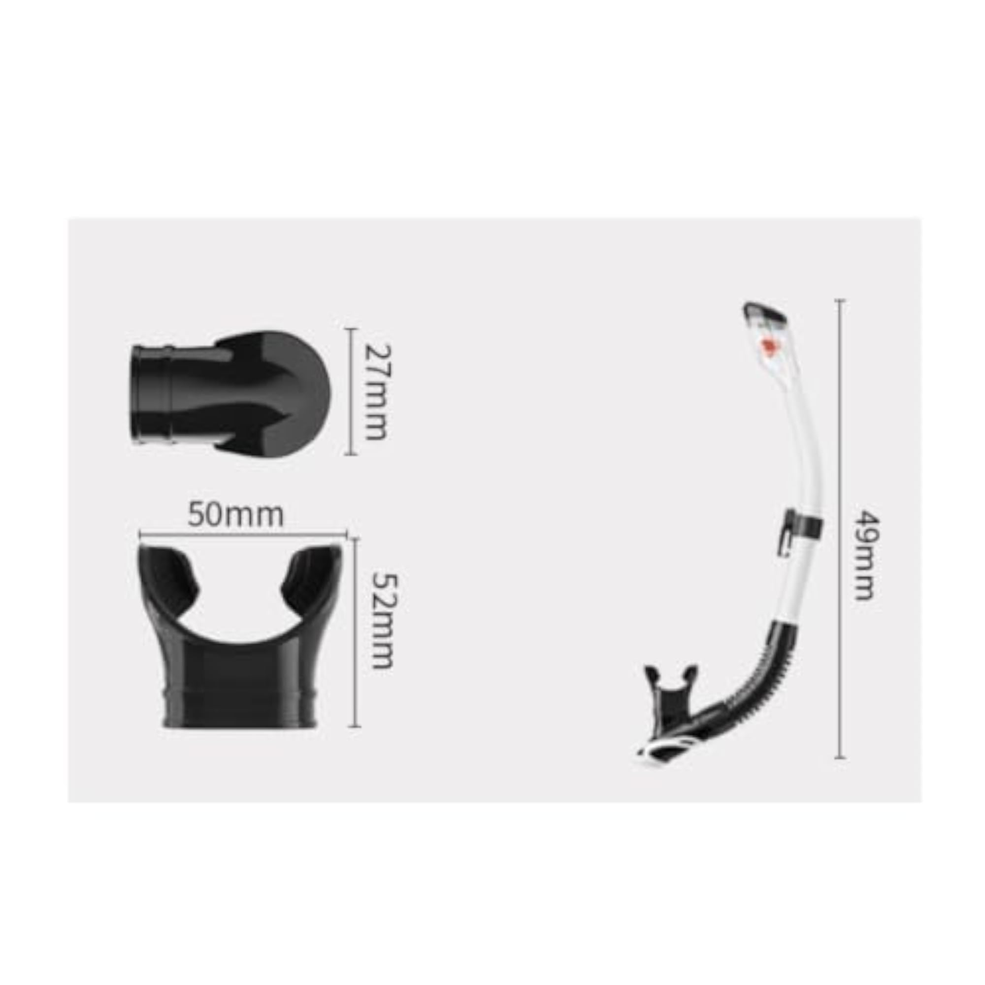 Quick-Drain Dry Snorkel with Valve