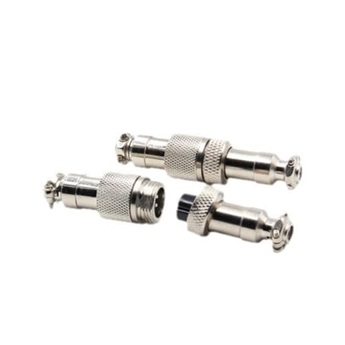 Conector aviación GX12 tipo enchufe 2 a 7 pines 12mm miniatura 1