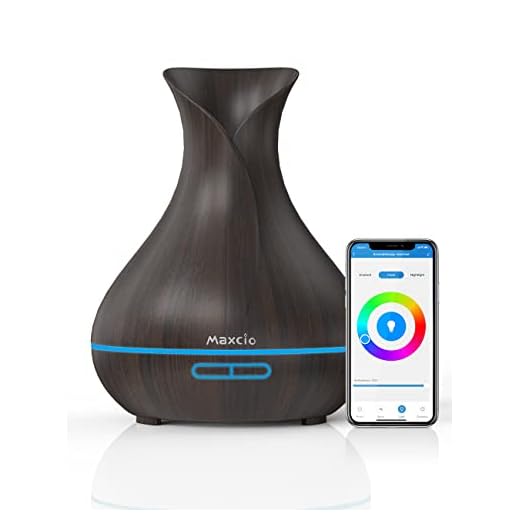 WiFi Essential Oil Diffuser, Maxcio 400ml Smart Aromatherapy Diffuser Humidifier with Remote Control, Alexa & Google Home Compatible, Timer/Schedule Setting