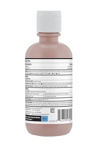 amazon basics medicated calamine anti-itch lotion analgesic skin protectant 6 fluid ounce 1-pack previously solimo new formula