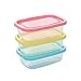 WSRZQ Trwałe 4 szt. 200 ml plastikowy kwadratowy pojemnik na żywność kuchnia pudełko na lunch szczelne pudełko do lodówki mikrofalówki (losowy kolor) do pakowania, kosz na prezenty