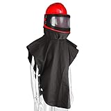 YaeKoo AIR Supplied Safety Sandblast Helmet Air Feed Sandblaster Sandblasting Hood Protector (RED)