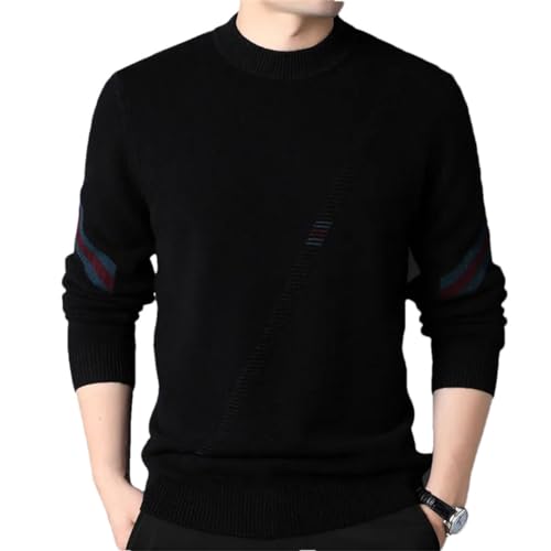 Men'autumn Fashion Winter Thickened Warm Knitted Sweater Solid Cashmere Round Neck Casual Pullovers
