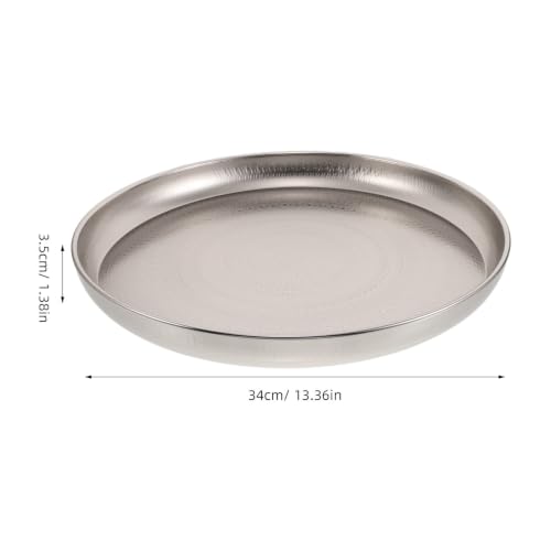 Plateau à fruits rond argenté pour sublimer une table basse terne - 3