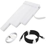 70pcs Cable Ties Reusable White Wire Ties Cable Management Cord Ties Reusable for Electronics Hook and Loop Cable Ties for Computer 4 6 8 Inch