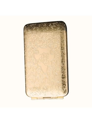 Image of Retro Metal Cigarette Case, 16 Cigarettes Storage Box, Peaky Blinders Design (Gold Slim)