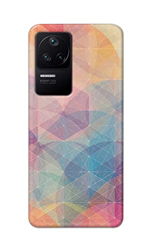 Image of Printed Hard Back Cover Case for Mi Poco F4 5G Back Cover (Crumpled Paper Design) -1803