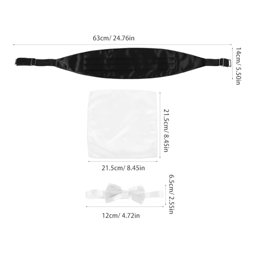 Set 1 Corbata Pajarita, Pañuelo y Cinturón para Hombre miniatura 2