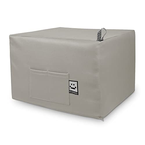 HAPPERS Puff Cama Auxiliar Doble. Futón o Colchón Plegable con Funda Ceniza