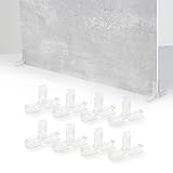 Meking 8PCS Photo Backdrop Board Brackets, T-Shape Vertical Background Support for Product Photography Universal Hard Plastic Backdrop Stand Suitable 4-8mm Thick Board