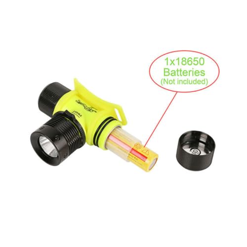 Linterna frontal LED para buceo resistente al agua con brillo constante amarillo 6
