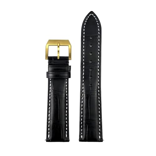 [˂] 20mm 21mm 22mm NR_C AJAQ[^[U[EHb`Xgbv IWC }[N XVIII pCbgEHb` |gtB[m EHb`ohΉ(Black White Gold,22mm)