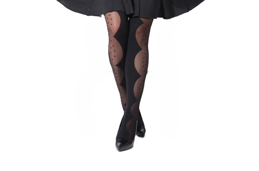 Sponsored Ad – Black Tights for Women with Arches and Circles Pattern, Ultra Soft & Durable Black Stockings | Pantyhose for Women Ages (18-80) | Stretchy & Comfy Women's Tights