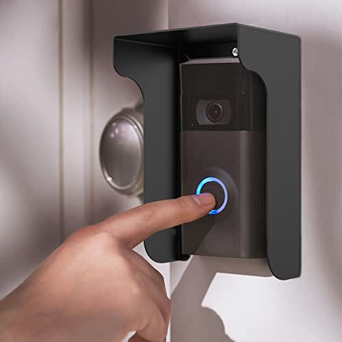 Doorbell Waterproof Cover, Doorbell Rain Cover Ring Doorbell Anti-Glare Cover, Universal Ring Doorbell Shell Metal Ring Door Bell Protection Covers, Sun Shade Anti-Glare Door Access Keypad Cover #TOP7