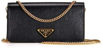 Prada Womens Miniborse Black Vitello Move Small Leather Crossbody...