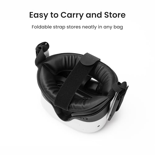 Image of KIWI design K4 Flex Comfort Lite Head Strap, Larger Snug-Fit TPU Headrest | Adjustable Strap without Battery for Quest 3 /3S, Flat-Back Design for Lying-Down Use, Soft PU Foam Padding Reduces Pressure
