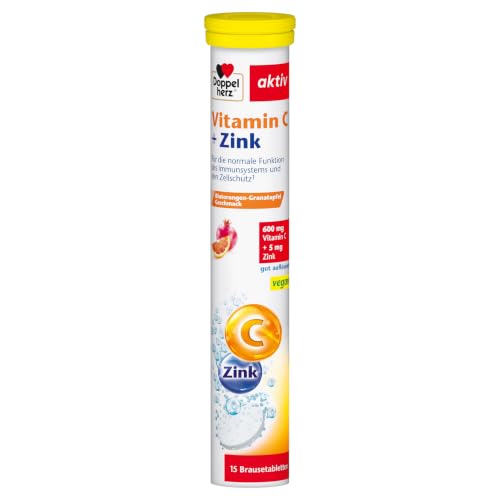 Doppelherz Vitamin C + Zink - mit Blutorangen-Granatapfel Geschmack – Ansicht 1